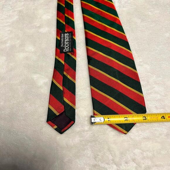Vtg 70s 80s Ralph Lauren Chaps Silk Tie 54"x3" Diagonal Stripe Crazy Color Combo - Picture 7 of 7